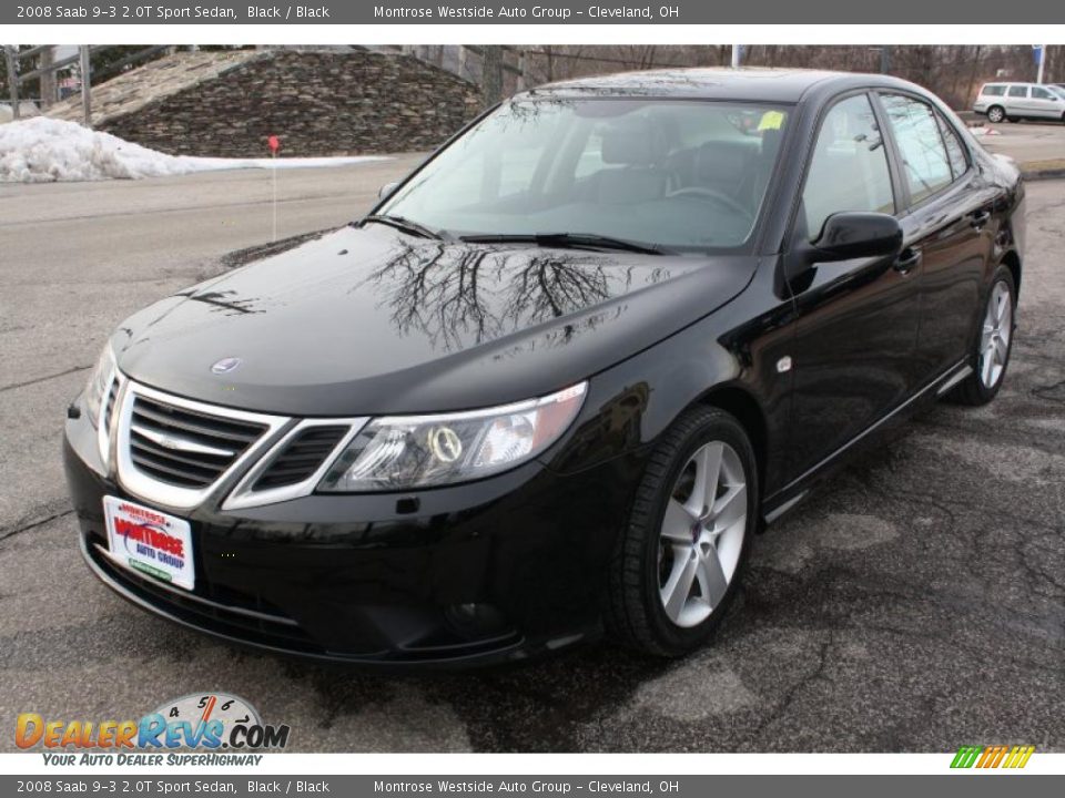 2008 Saab 9-3 2.0T Sport Sedan Black / Black Photo #3