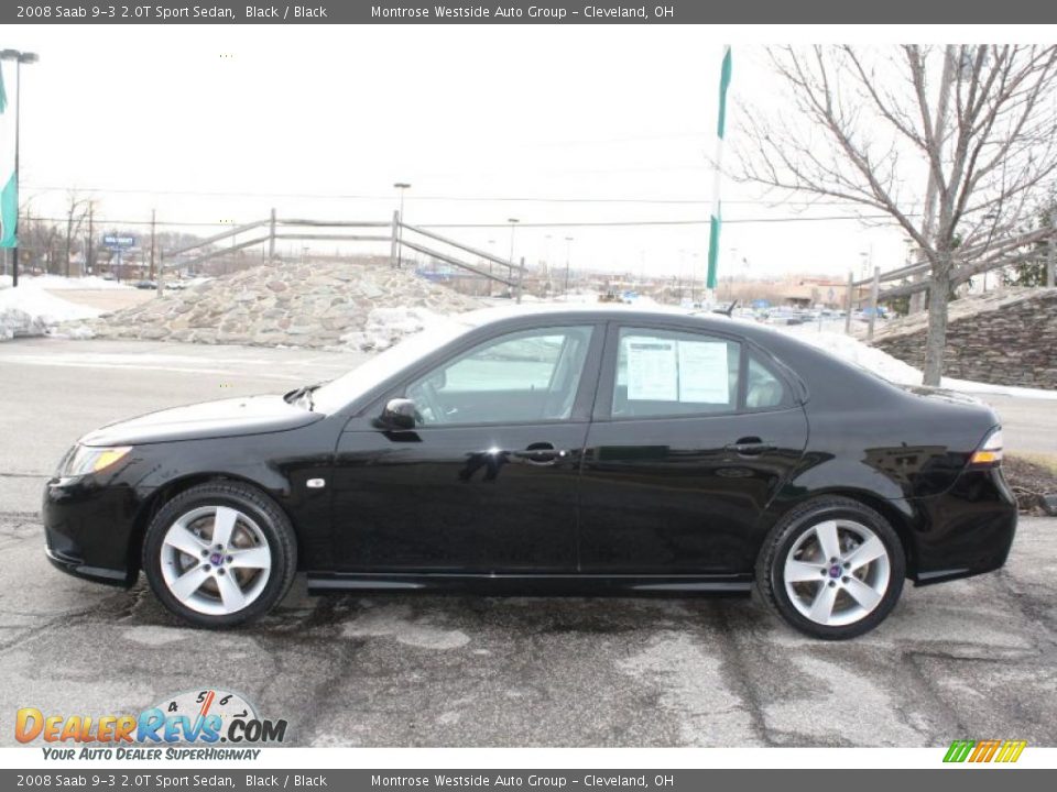 2008 Saab 9-3 2.0T Sport Sedan Black / Black Photo #4