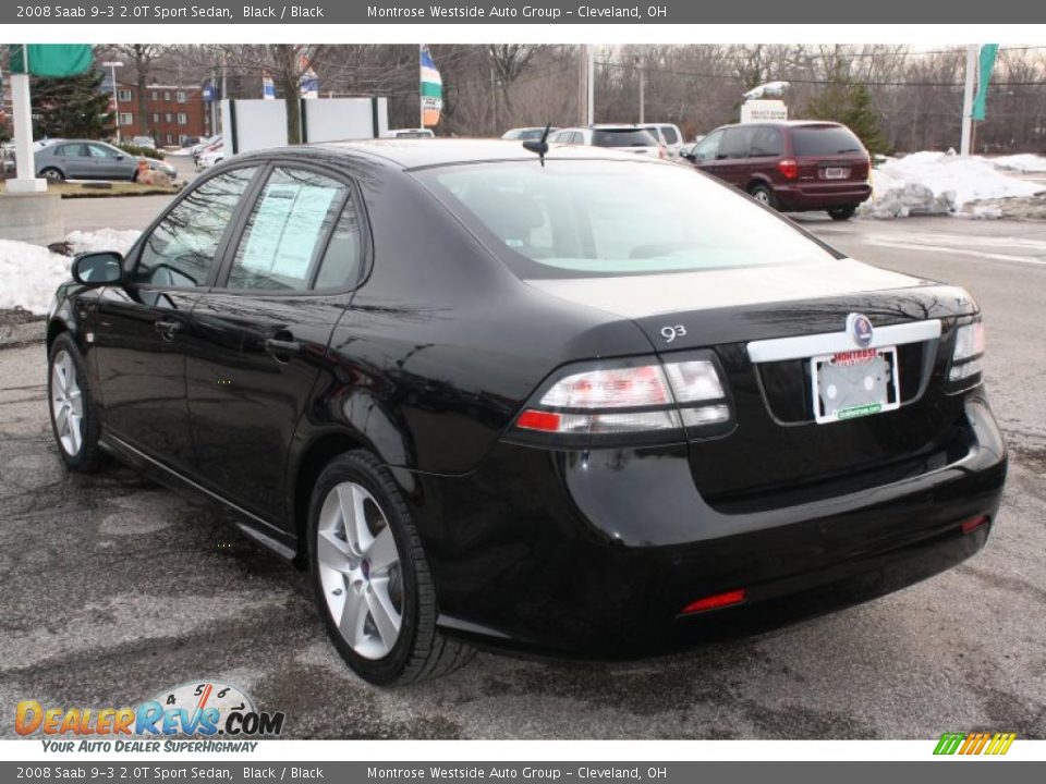 2008 Saab 9-3 2.0T Sport Sedan Black / Black Photo #5