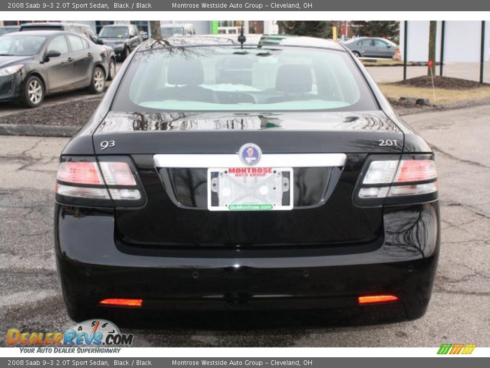 2008 Saab 9-3 2.0T Sport Sedan Black / Black Photo #6