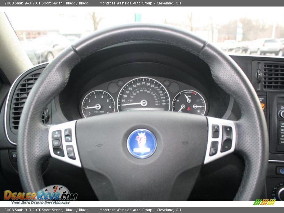 2008 Saab 9-3 2.0T Sport Sedan Black / Black Photo #12