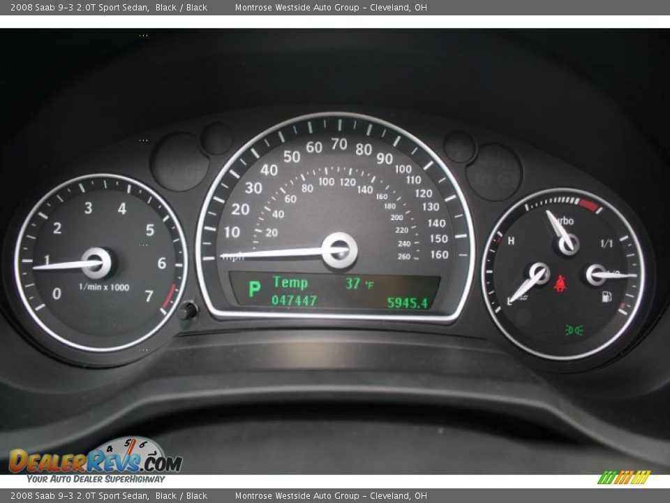 2008 Saab 9-3 2.0T Sport Sedan Black / Black Photo #13