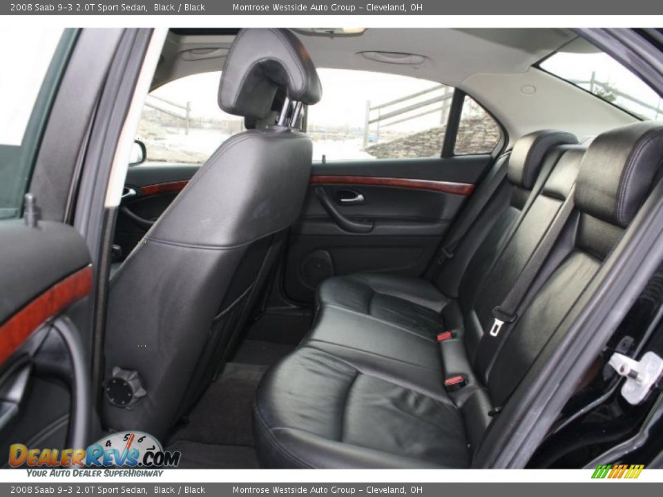 2008 Saab 9-3 2.0T Sport Sedan Black / Black Photo #19