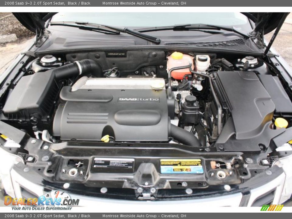 2008 Saab 9-3 2.0T Sport Sedan Black / Black Photo #24