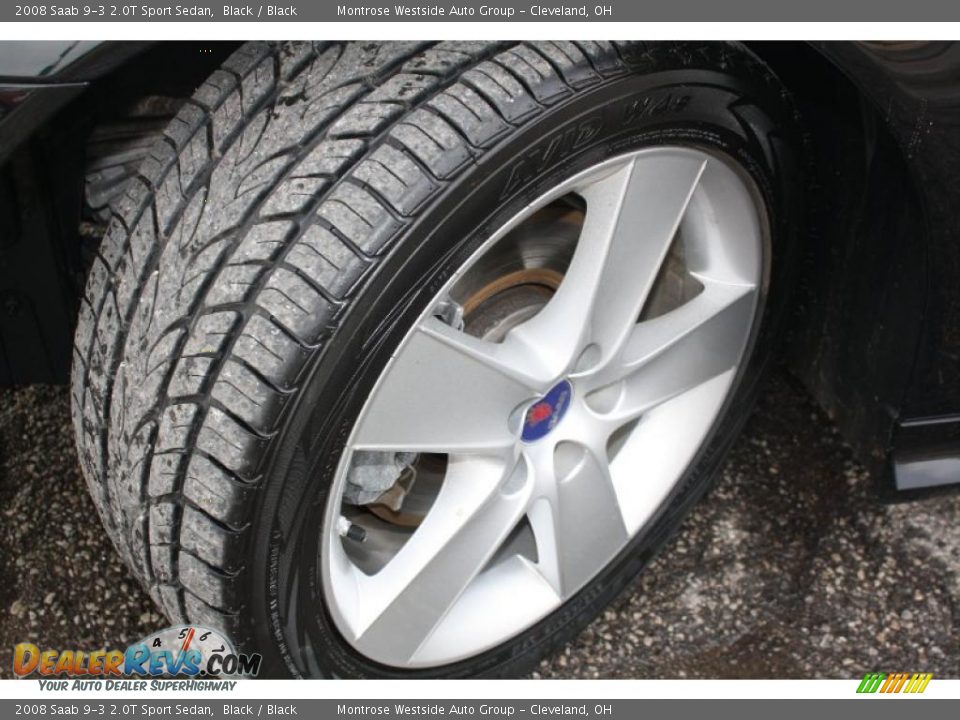 2008 Saab 9-3 2.0T Sport Sedan Black / Black Photo #25