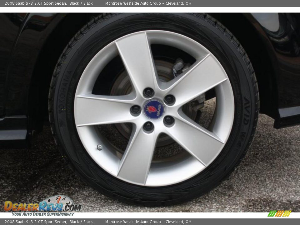 2008 Saab 9-3 2.0T Sport Sedan Black / Black Photo #26