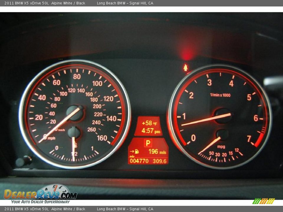 2011 BMW X5 xDrive 50i Gauges Photo #30