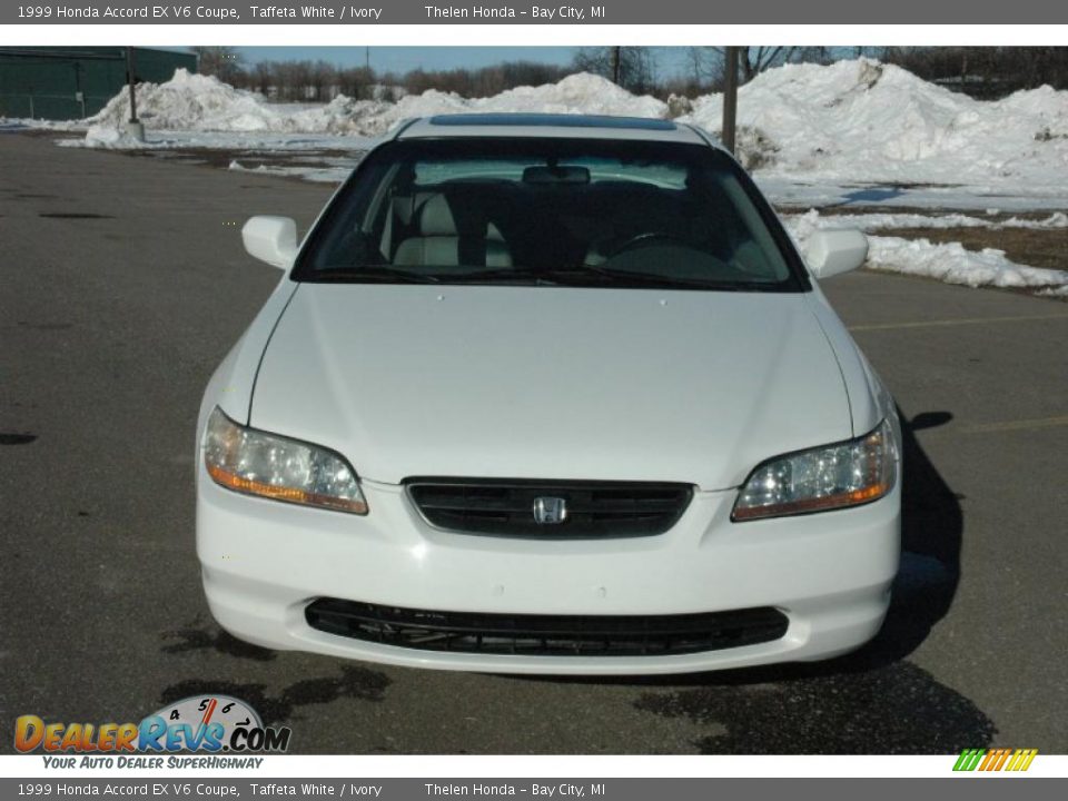 1999 Honda Accord EX V6 Coupe Taffeta White / Ivory Photo #2