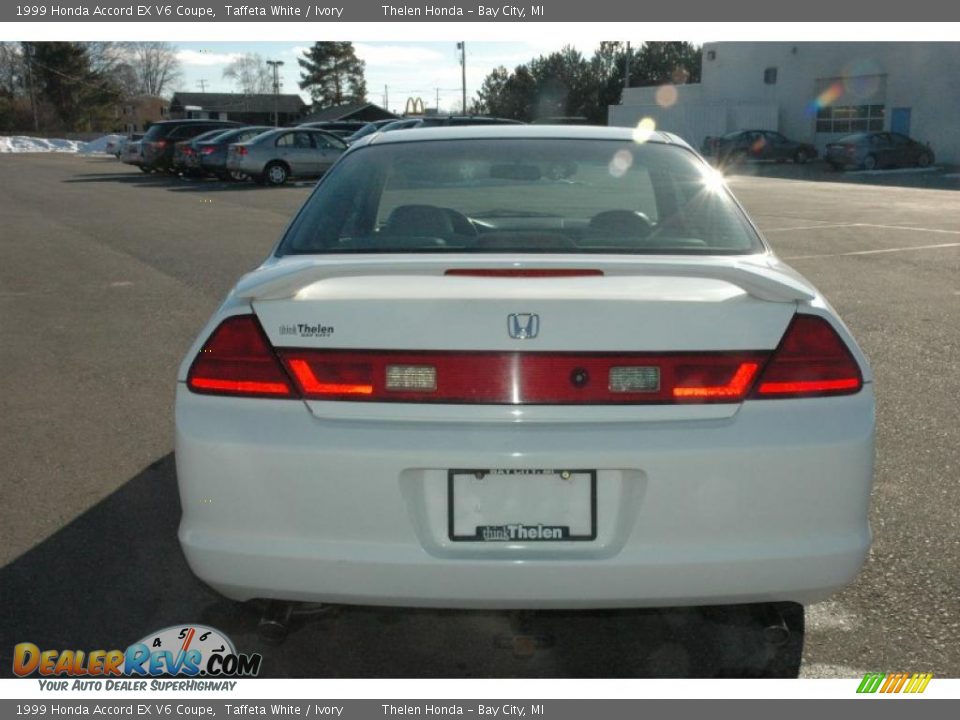 1999 Honda Accord EX V6 Coupe Taffeta White / Ivory Photo #5