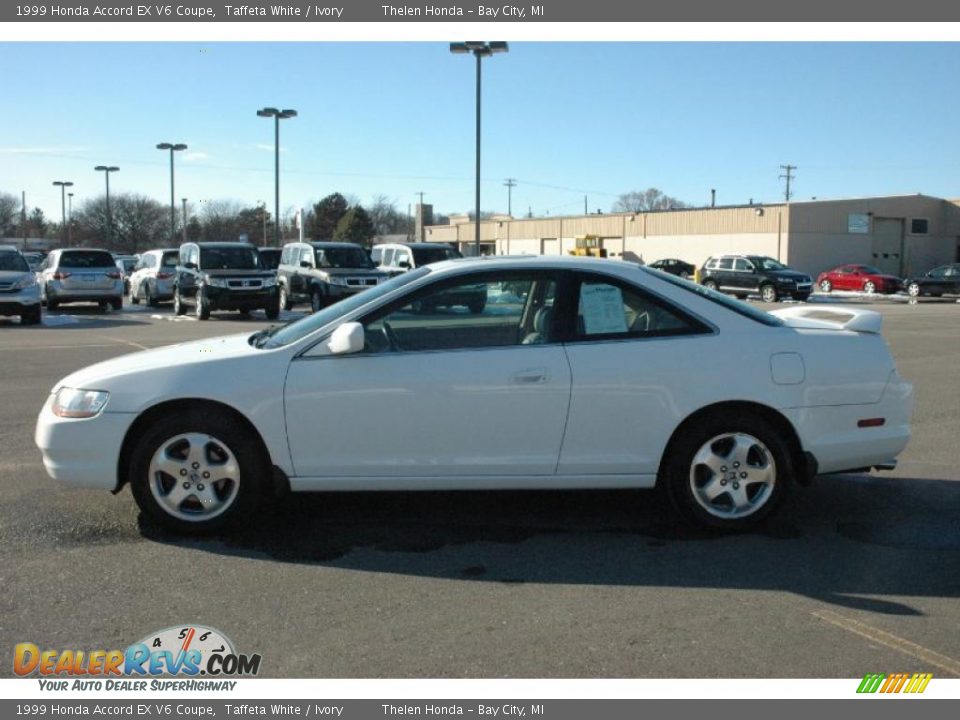 1999 Honda Accord EX V6 Coupe Taffeta White / Ivory Photo #15