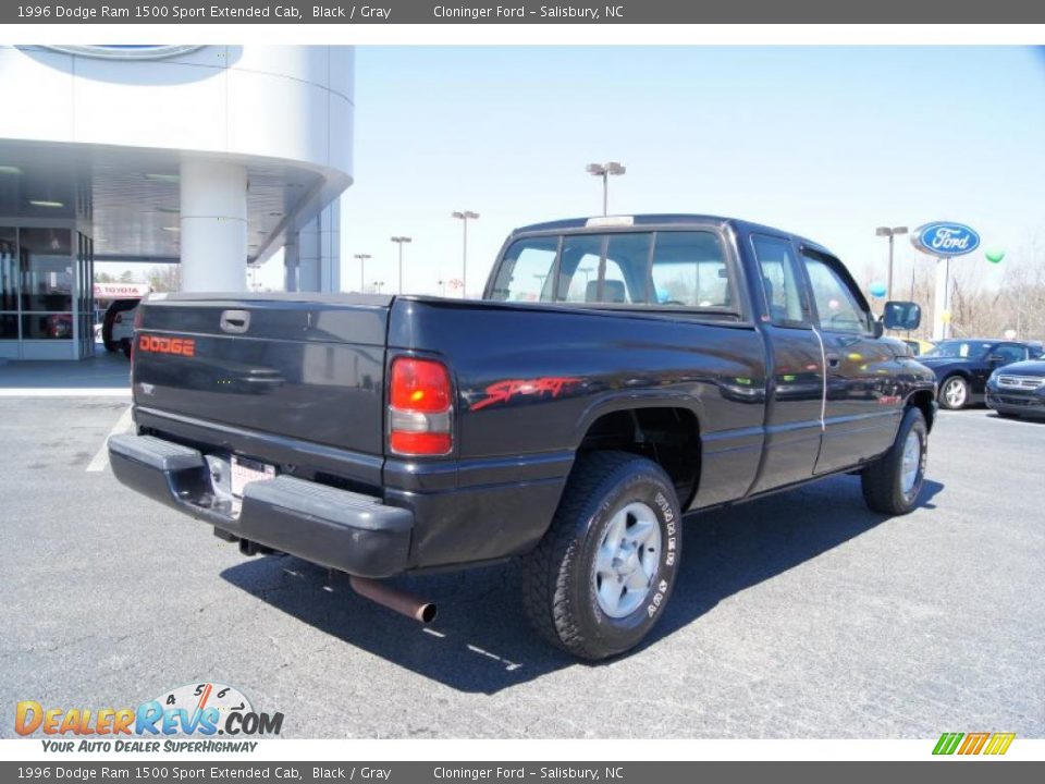 Black 1996 Dodge Ram 1500 Sport Extended Cab Photo #3