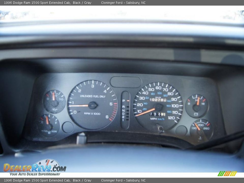 1996 Dodge Ram 1500 Sport Extended Cab Black / Gray Photo #23