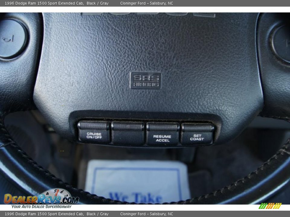 1996 Dodge Ram 1500 Sport Extended Cab Black / Gray Photo #25