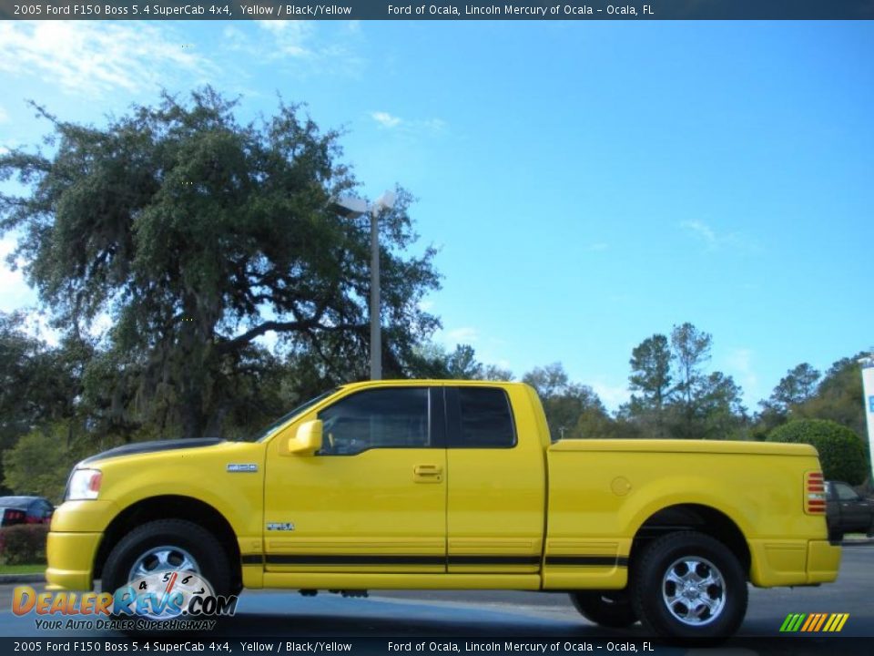 Yellow 2005 Ford F150 Boss 5.4 SuperCab 4x4 Photo #2