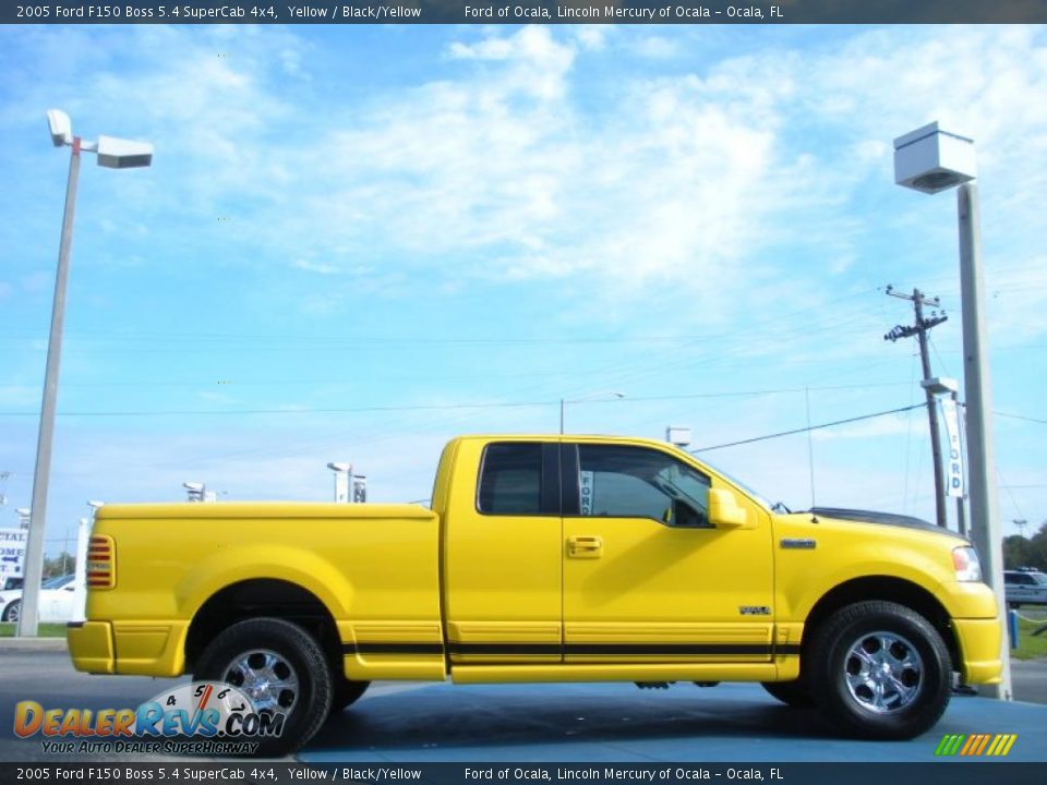 Yellow 2005 Ford F150 Boss 5.4 SuperCab 4x4 Photo #6