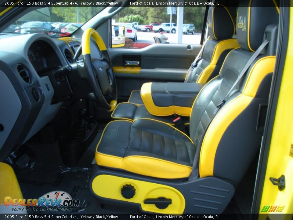 Black/Yellow Interior - 2005 Ford F150 Boss 5.4 SuperCab 4x4 Photo #12