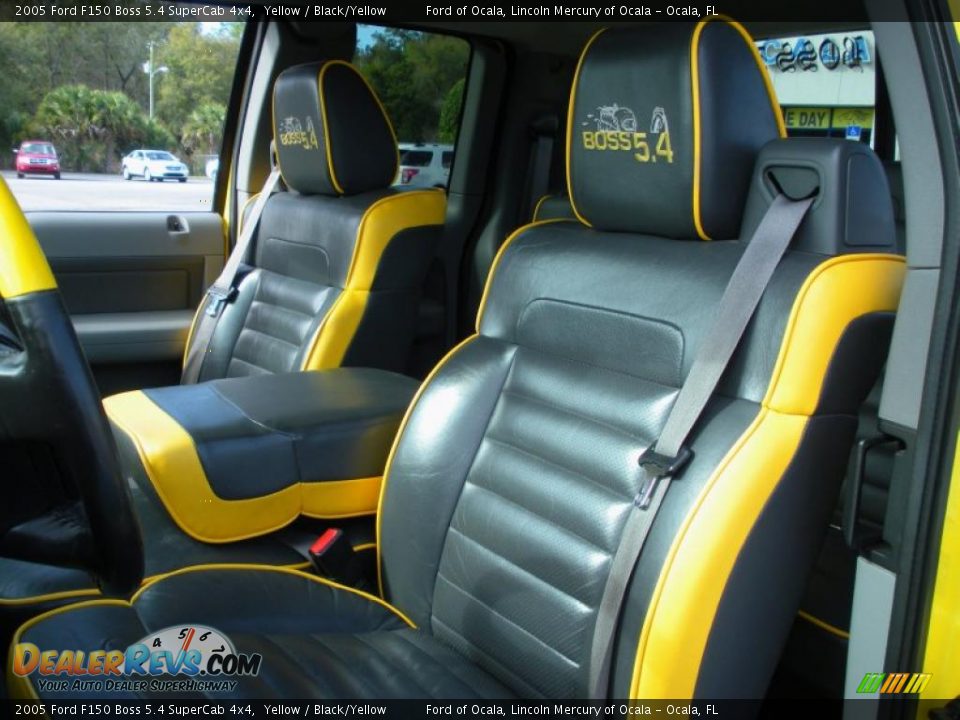 Black/Yellow Interior - 2005 Ford F150 Boss 5.4 SuperCab 4x4 Photo #13