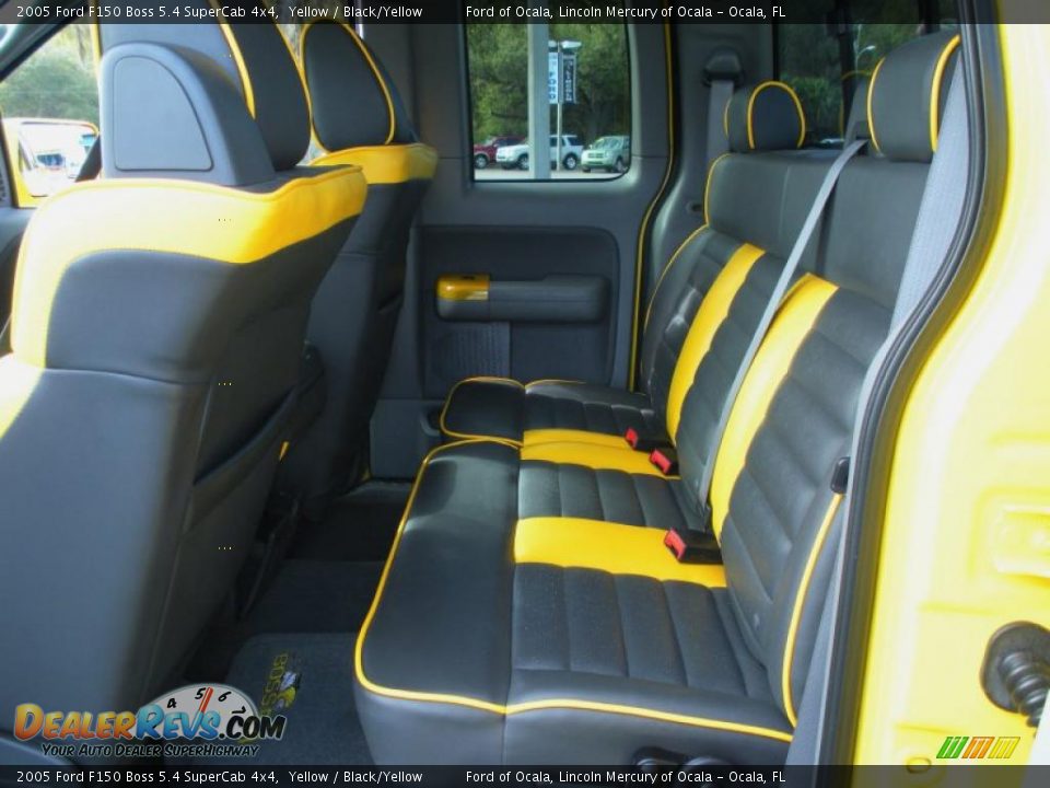 Black/Yellow Interior - 2005 Ford F150 Boss 5.4 SuperCab 4x4 Photo #15