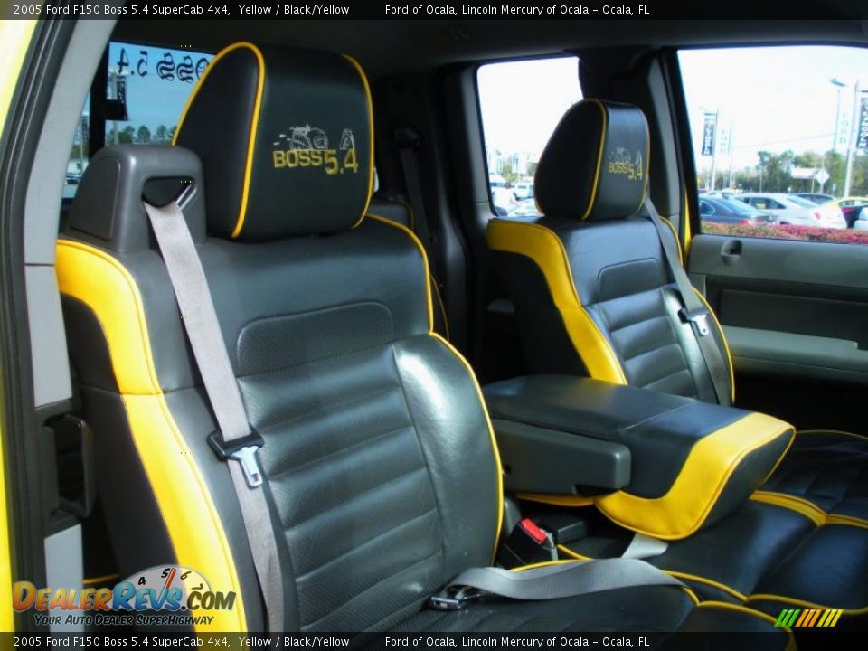 Black/Yellow Interior - 2005 Ford F150 Boss 5.4 SuperCab 4x4 Photo #17