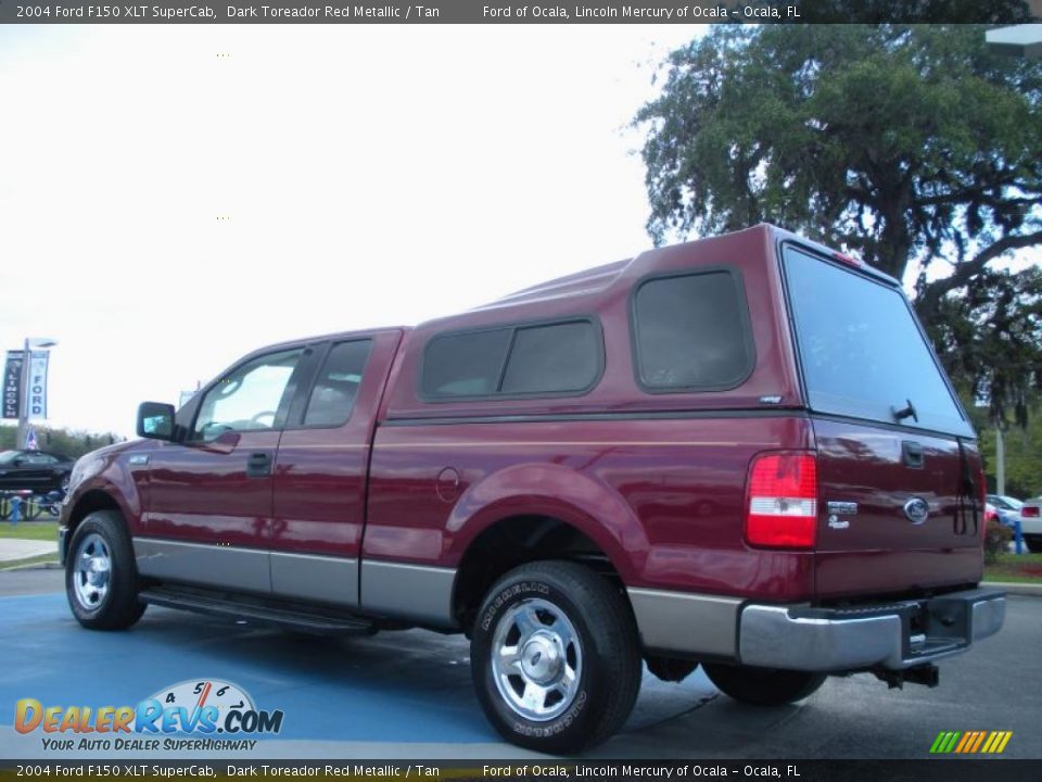 2004 Ford F150 XLT SuperCab Dark Toreador Red Metallic / Tan Photo #3
