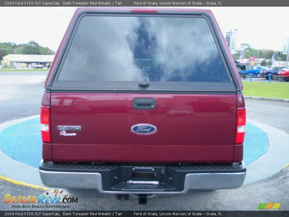 2004 Ford F150 XLT SuperCab Dark Toreador Red Metallic / Tan Photo #4