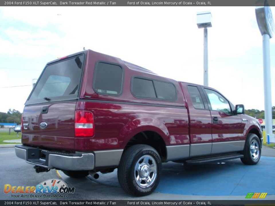 2004 Ford F150 XLT SuperCab Dark Toreador Red Metallic / Tan Photo #5