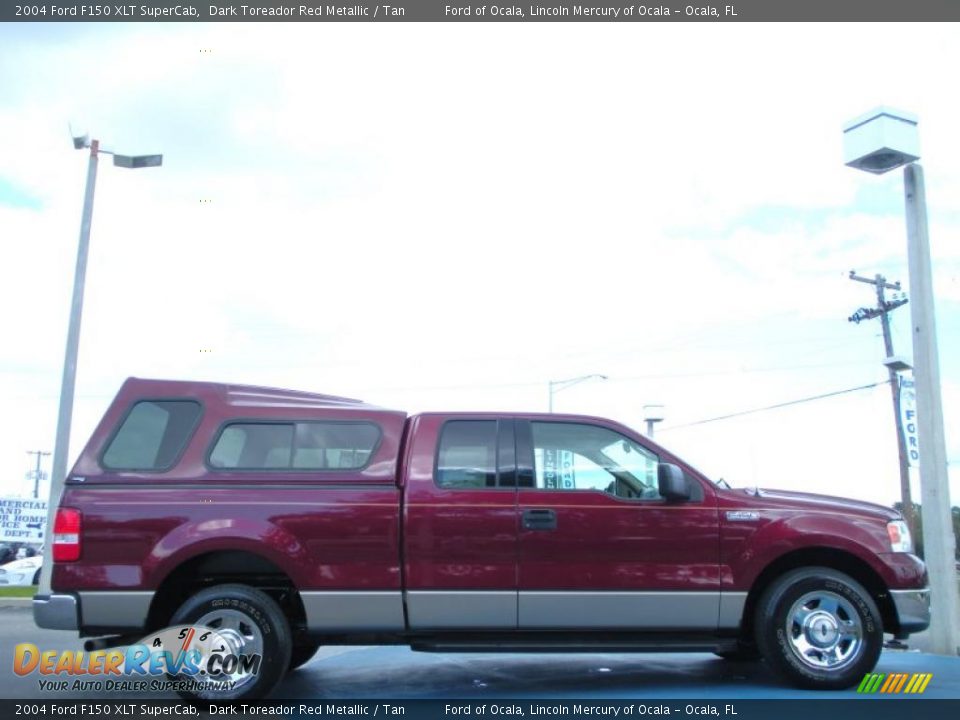 2004 Ford F150 XLT SuperCab Dark Toreador Red Metallic / Tan Photo #6