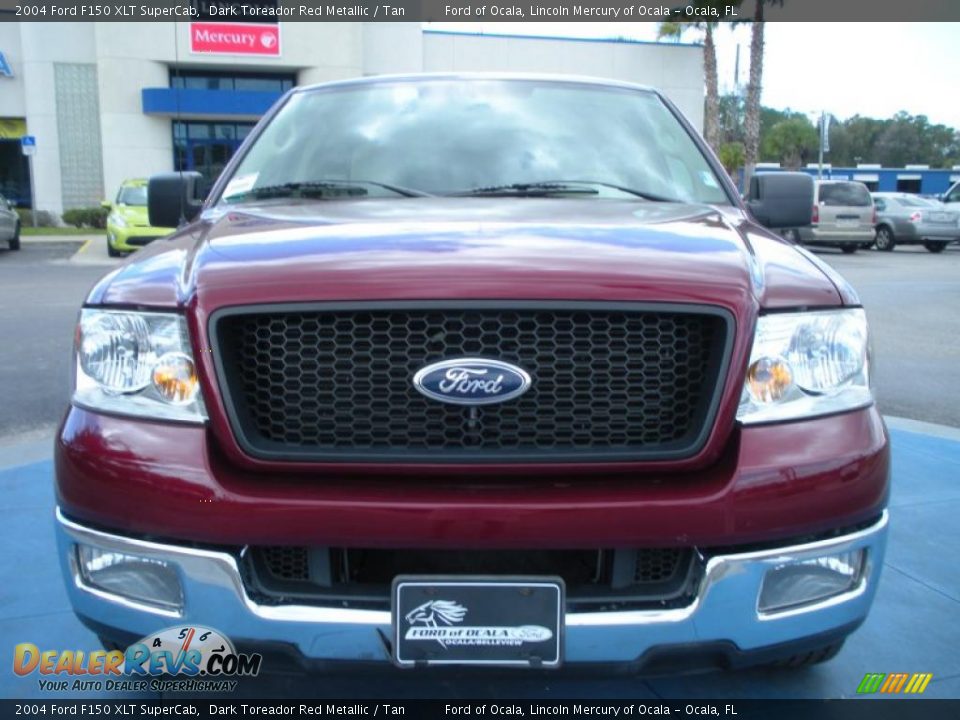 2004 Ford F150 XLT SuperCab Dark Toreador Red Metallic / Tan Photo #8