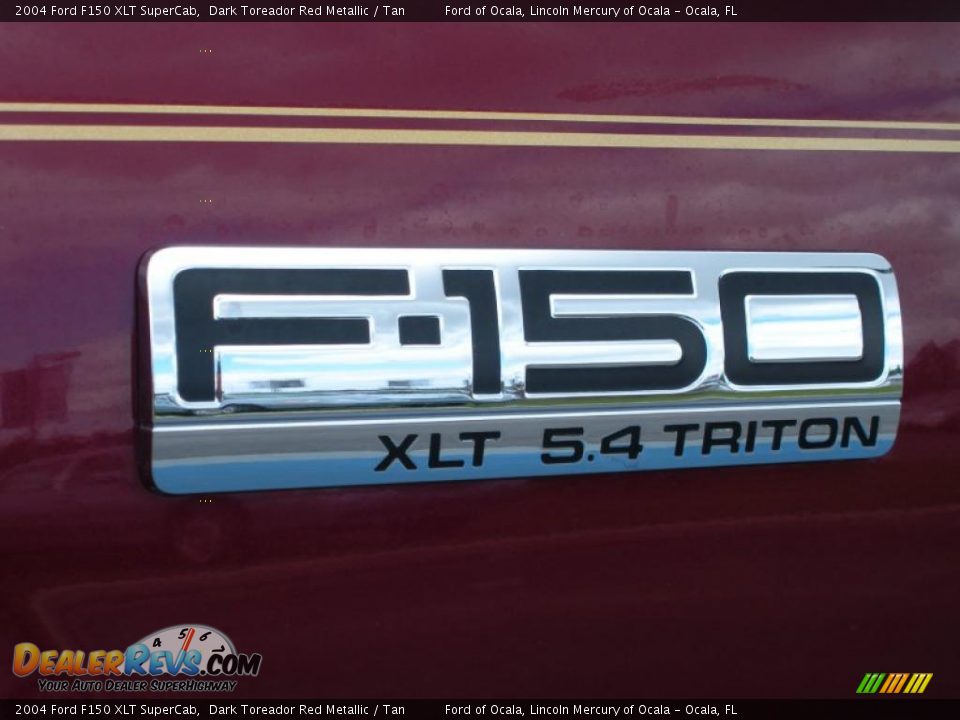 2004 Ford F150 XLT SuperCab Dark Toreador Red Metallic / Tan Photo #9