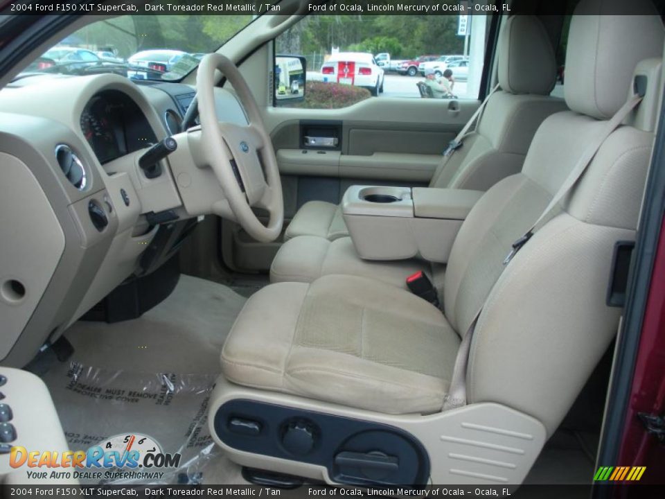 2004 Ford F150 XLT SuperCab Dark Toreador Red Metallic / Tan Photo #12