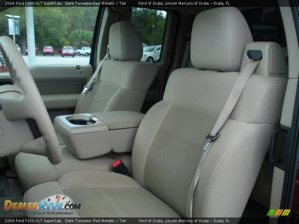 2004 Ford F150 XLT SuperCab Dark Toreador Red Metallic / Tan Photo #13