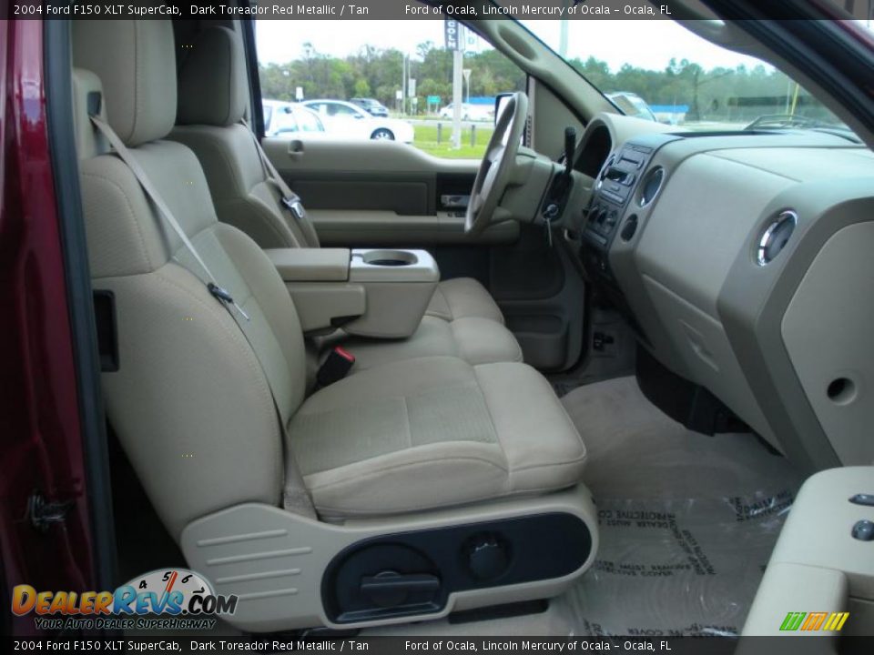 2004 Ford F150 XLT SuperCab Dark Toreador Red Metallic / Tan Photo #16