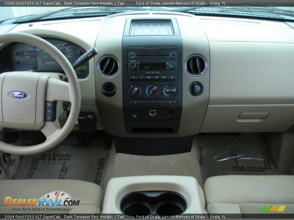 2004 Ford F150 XLT SuperCab Dark Toreador Red Metallic / Tan Photo #18