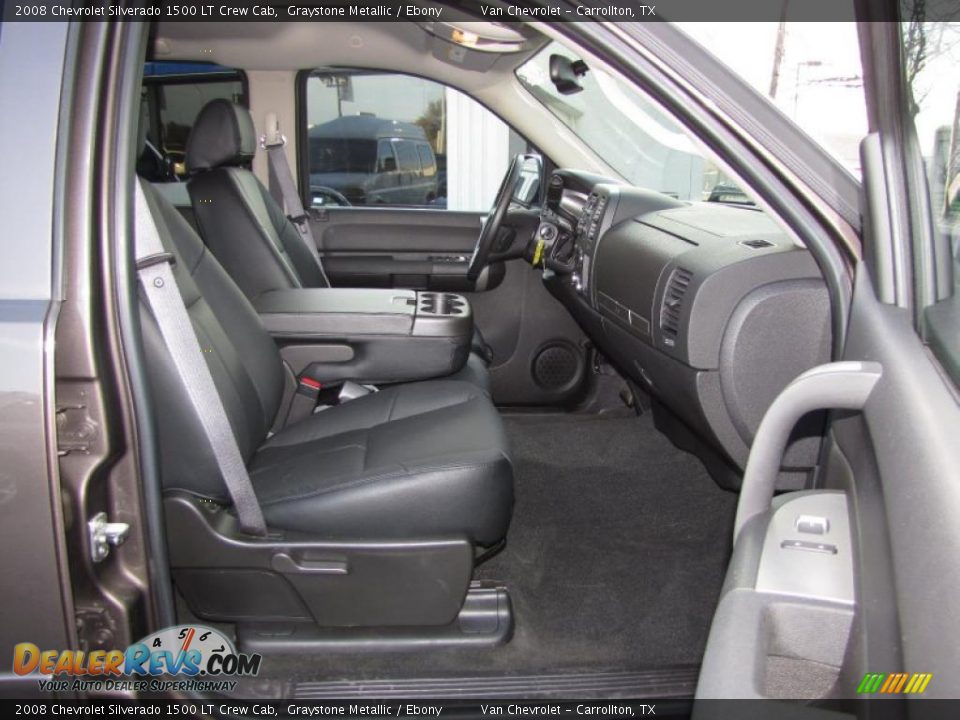 Ebony Interior 2008 Chevrolet Silverado 1500 Lt Crew Cab