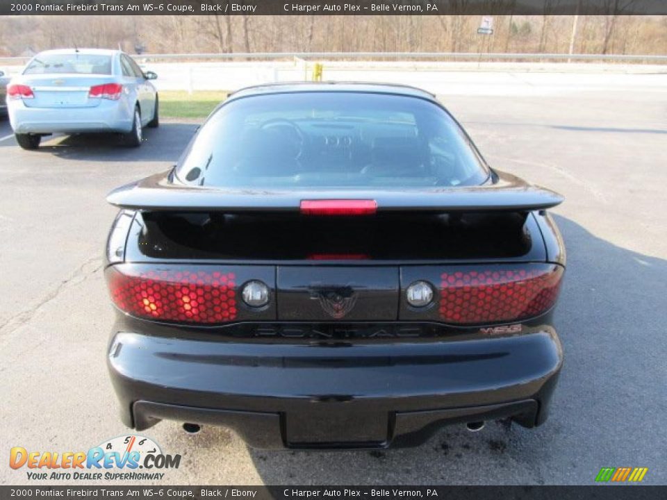 2000 Pontiac Firebird Trans Am WS-6 Coupe Black / Ebony Photo #8