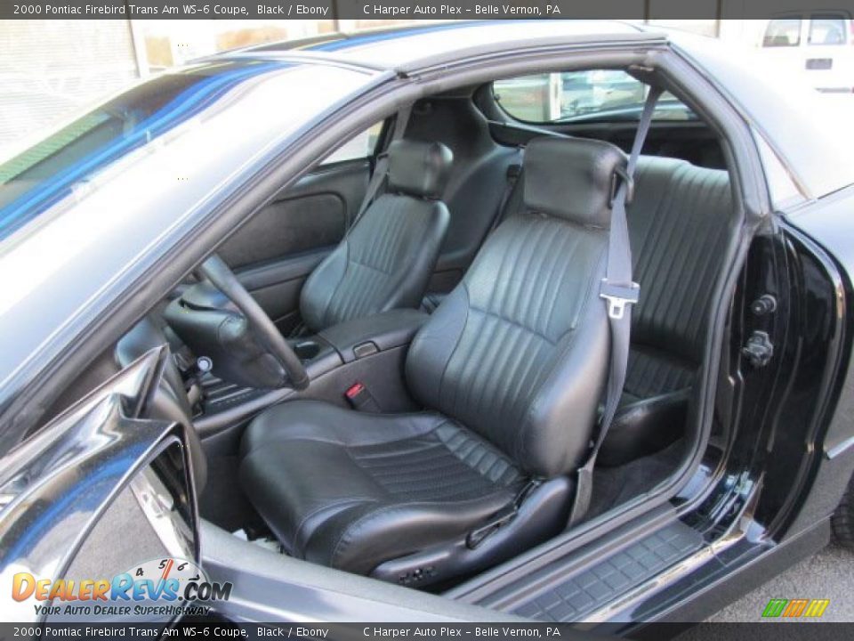 Ebony Interior - 2000 Pontiac Firebird Trans Am WS-6 Coupe Photo #14