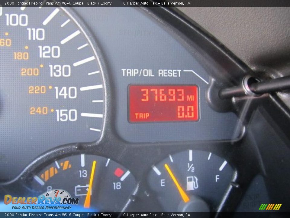 2000 Pontiac Firebird Trans Am WS-6 Coupe Black / Ebony Photo #25
