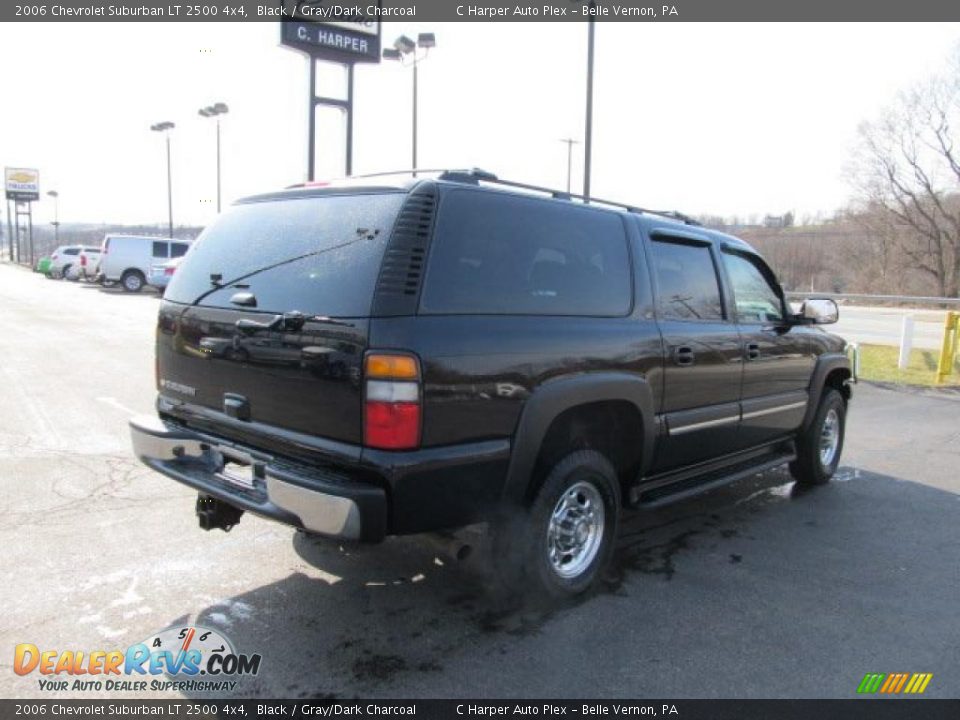 2006 Chevrolet Suburban LT 2500 4x4 Black / Gray/Dark Charcoal Photo #10