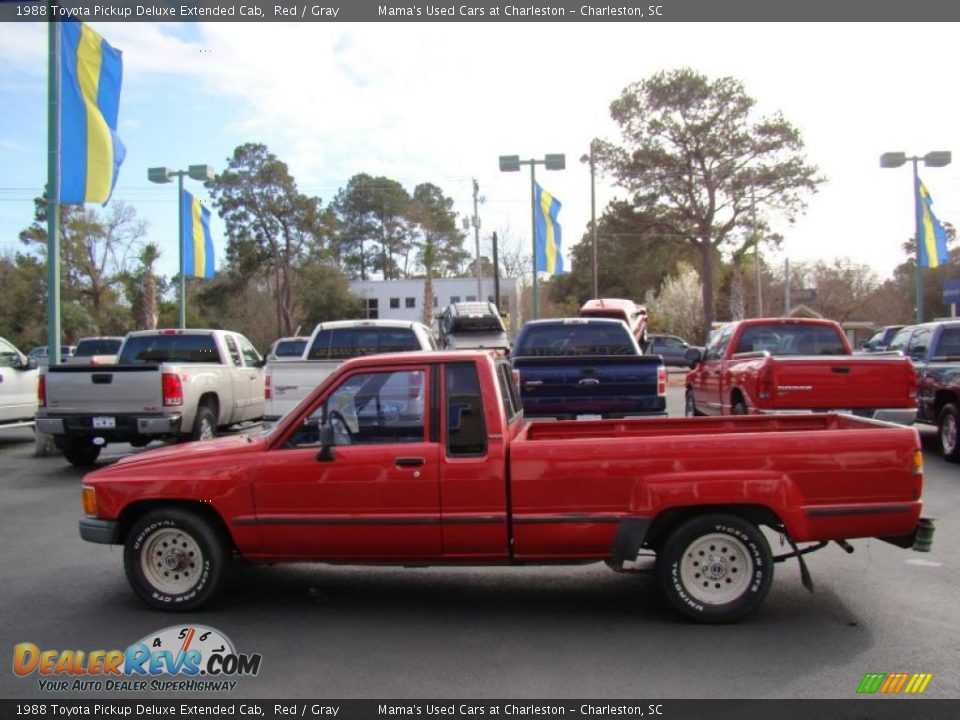 1988 Toyota Pickup Deluxe Extended Cab Red / Gray Photo #5