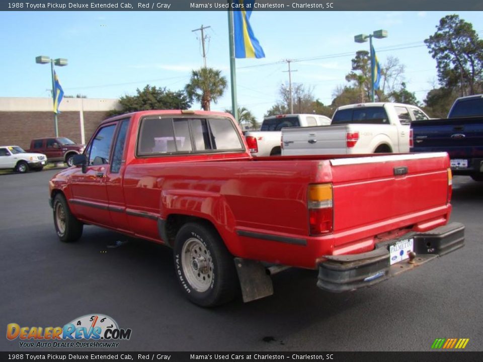 1988 Toyota Pickup Deluxe Extended Cab Red / Gray Photo #6