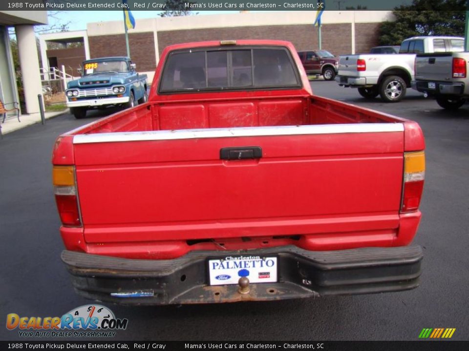 1988 Toyota Pickup Deluxe Extended Cab Red / Gray Photo #7