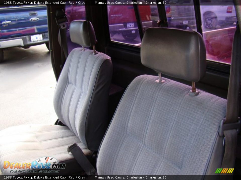 1988 Toyota Pickup Deluxe Extended Cab Red / Gray Photo #10