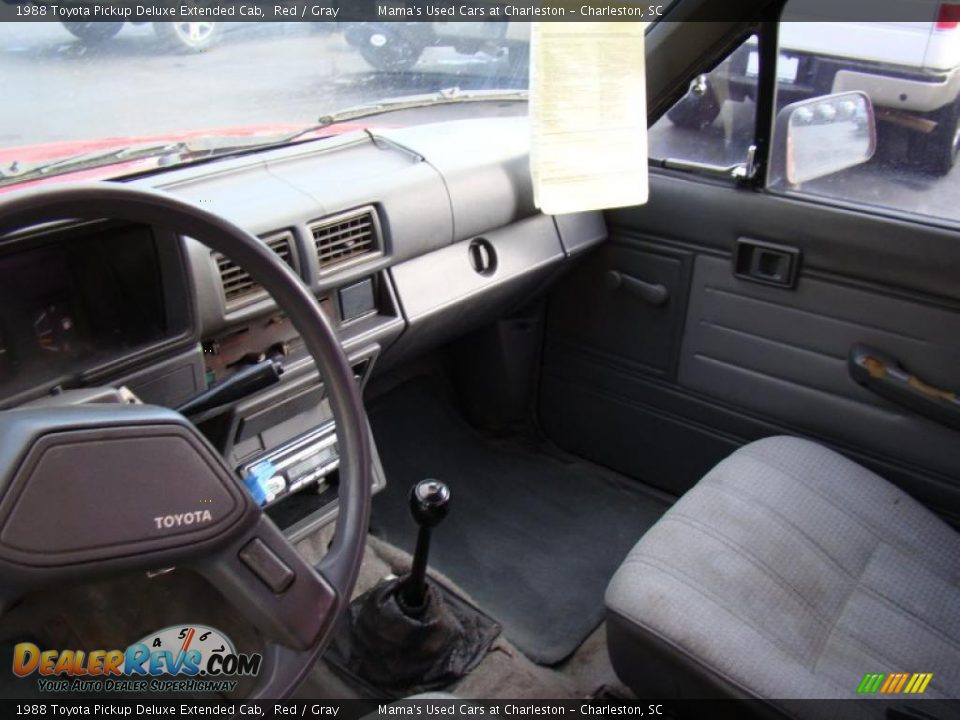 1988 Toyota Pickup Deluxe Extended Cab Red / Gray Photo #14