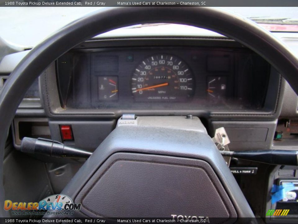 1988 Toyota Pickup Deluxe Extended Cab Red / Gray Photo #18