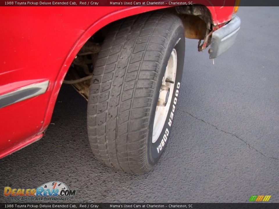 1988 Toyota Pickup Deluxe Extended Cab Red / Gray Photo #21