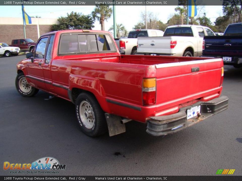 1988 Toyota Pickup Deluxe Extended Cab Red / Gray Photo #24