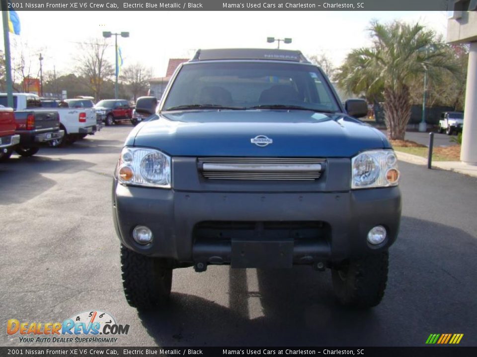 2001 Nissan Frontier XE V6 Crew Cab Electric Blue Metallic / Black Photo #3