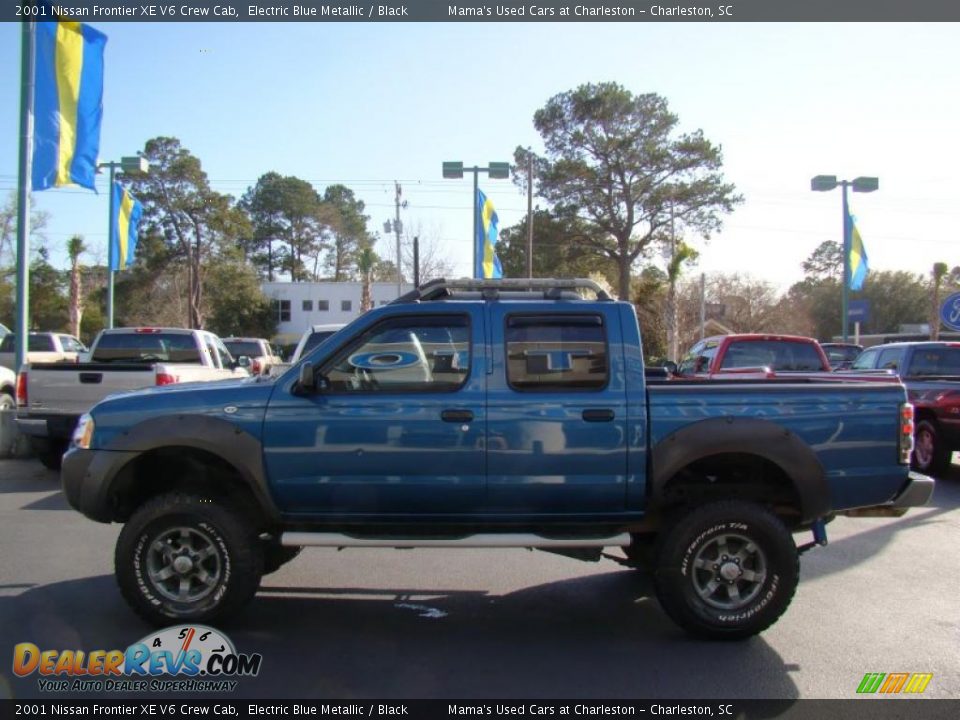 2001 Nissan Frontier XE V6 Crew Cab Electric Blue Metallic / Black Photo #5