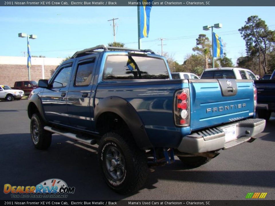 2001 Nissan Frontier XE V6 Crew Cab Electric Blue Metallic / Black Photo #6