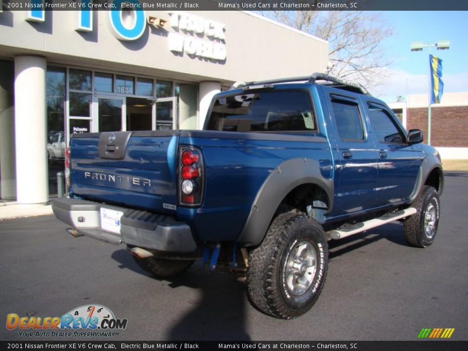 2001 Nissan Frontier XE V6 Crew Cab Electric Blue Metallic / Black Photo #8